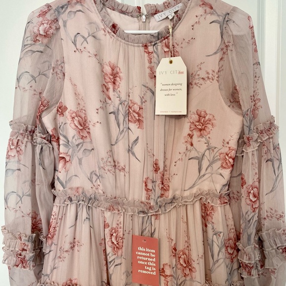 Ivy City Co Floral Maxi Dress in Pink and Red - Picture 5 of 9